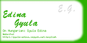 edina gyula business card